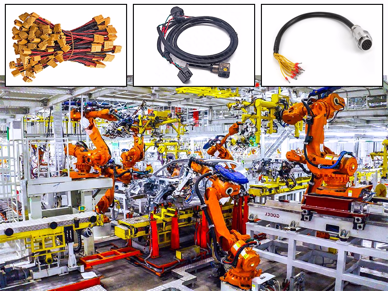 Mazos de cables a medida para maquinaria industrial