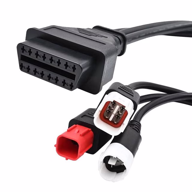 3-en-1 Motocicleta OBD2 Cable Adaptador de Diagnóstico