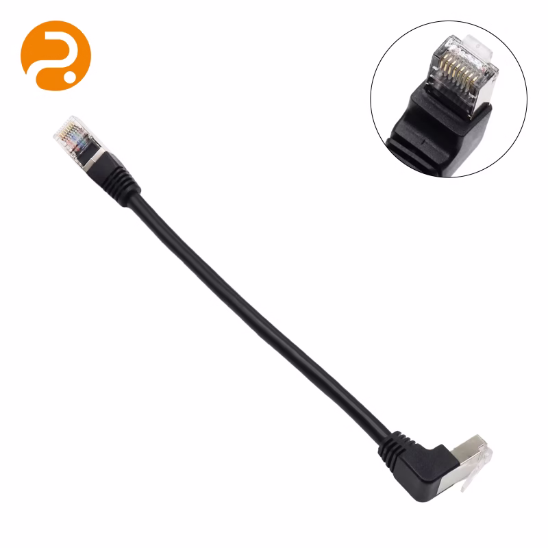 Cable Ethernet RJ45 de ángulo recto para cámaras CCD industriales