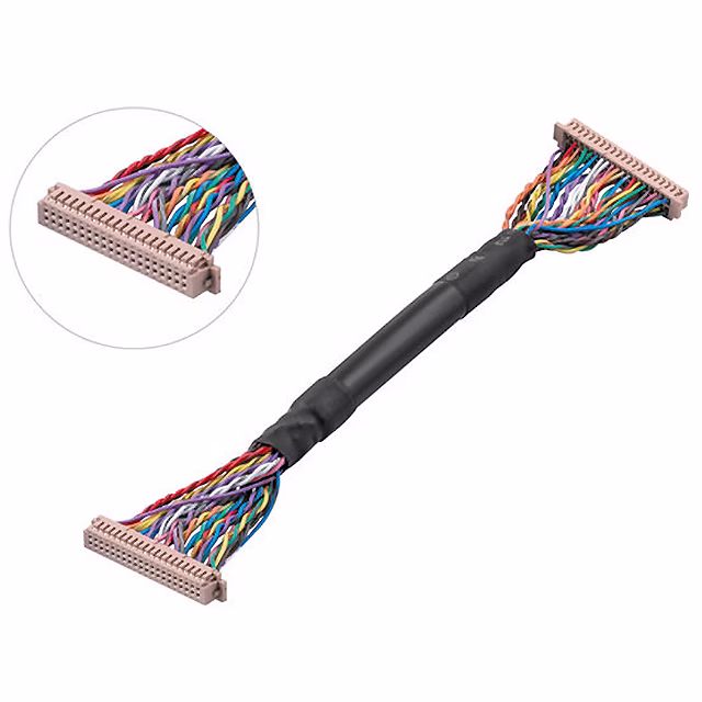 Cable LVDS, conector JAE de 40 pines a 40 pines, AWG28, certificado UL (UL20276)