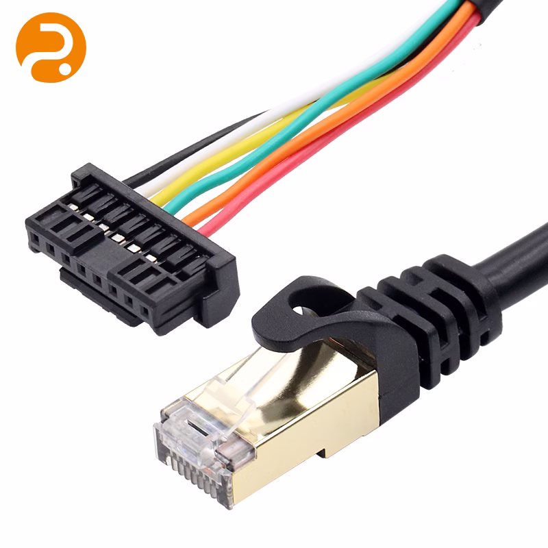 Cable RJ45 a conector de 10 pines con tornillos