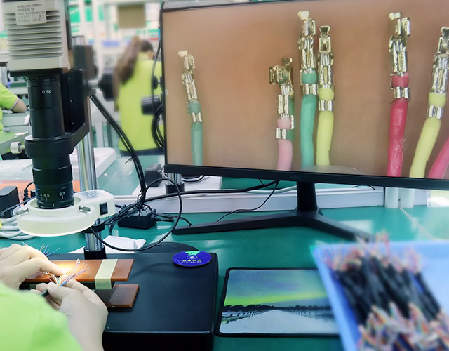 Comprobación de crimpado de cables LVDS
