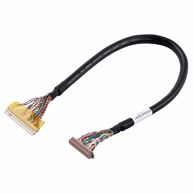 Conjuntos de cables LCD LVDS apantallados de par trenzado de 30 patillas