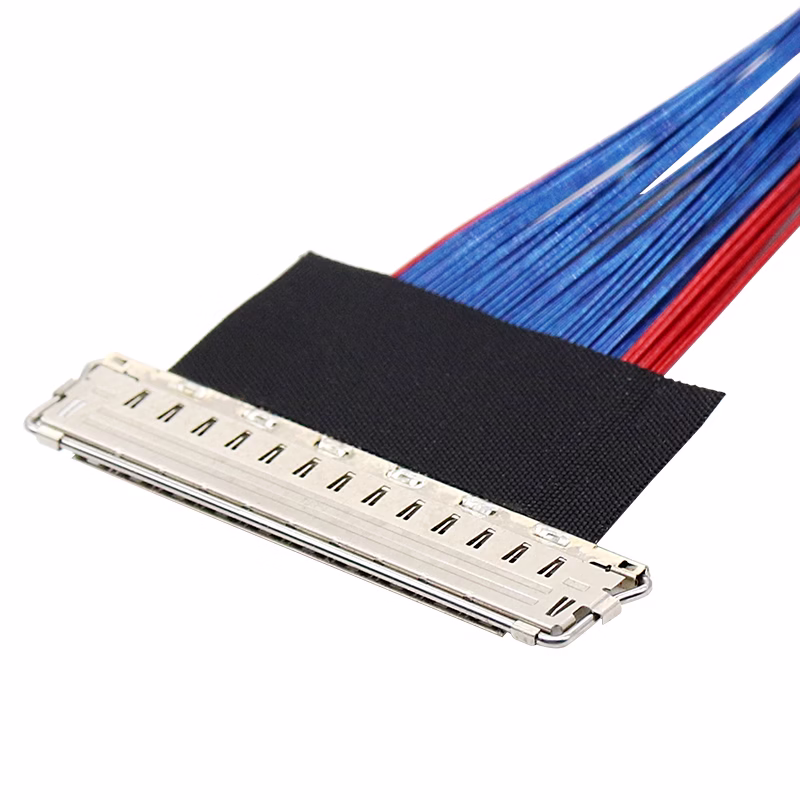 Ensamblajes de cable LVDS coaxial ultra delgado de 0.4 mm para LCD